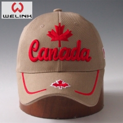 Custom 3D Embroidery Maple Dad Hat Sport Baseball Cap