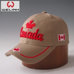 Custom 3D Embroidery Maple Dad Hat Sport Baseball Cap