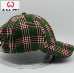 Cotton Twill Checked Dad Cap