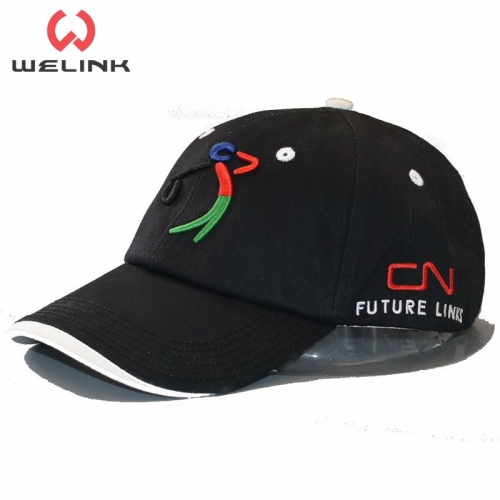 Custom Embroidery 6 Panels Black Baseball Cap