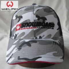 Welink High Quality Embroidery Logo Camo Cotton Baseball Cap