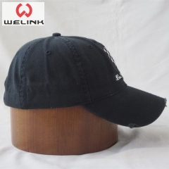 Black Embroidery Sport Cap Dad Hat