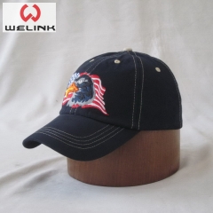 America Flag Embroidery Cotton Twill Baseball Cap