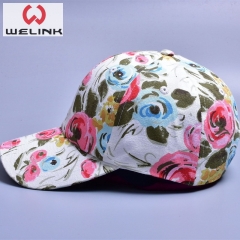 Custom Flower Sublimation Baseball Cap Sport Dad Hat