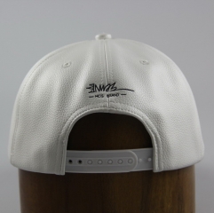 5 panel pu leather hip-hop custom printed snapback hat cap