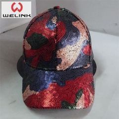 Colorful Custom Women Sequin Dad Hat Baseball Cap