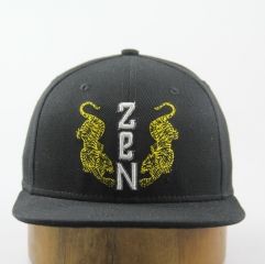 Men Sports Cap Custom Black Hip Hop Caps Gold Tiger Embroidery Snapback Hats