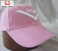 Welink High Quality PONY Embroidery Logo Cotton Baseball Cap