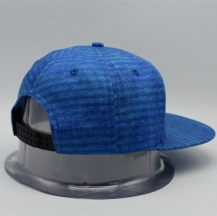 Fashion 100% Cotton Twill Snapback Cap And Hat Blue Sports Cap