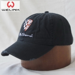 Black Embroidery Sport Cap Dad Hat