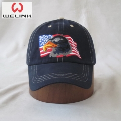 America Flag Embroidery Cotton Twill Baseball Cap