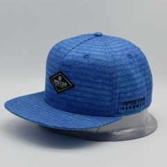 Fashion 100% Cotton Twill Snapback Cap And Hat Blue Sports Cap