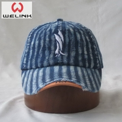 Welink High Quality Strip Washed Embroidery Logo Baseball Cap