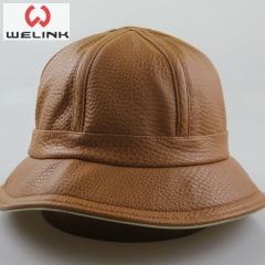 PU Leather High Quality Simple Bucket Cap