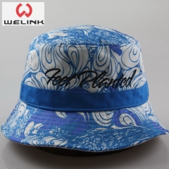 Manufacturer Price Full Printing Flower Fisherman Hat Bucket Cap