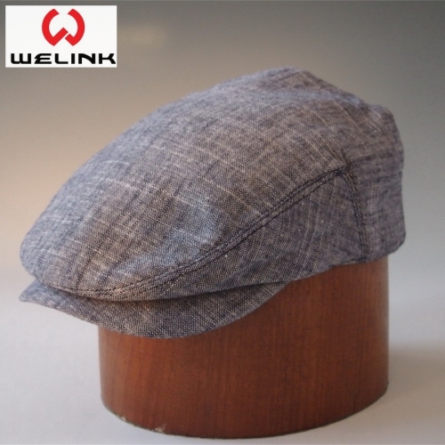 Embroidery Adjustable Classic Checked Ivy Cap Beret Hat