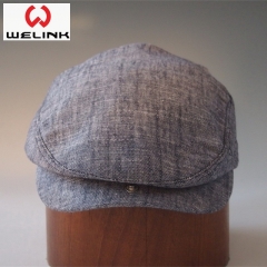 Embroidery Adjustable Classic Checked Ivy Cap Beret Hat