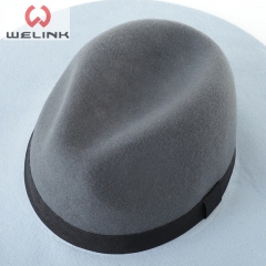 Wholesale wool felt two colors wide fedora hats