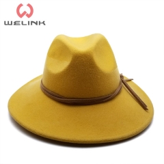 Custom color women ladies wide brim hats wool fedora felt Hats