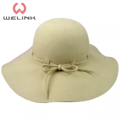 Fashion Women Ladies Felt Fedora Floppy Wide Brim Wool Hat