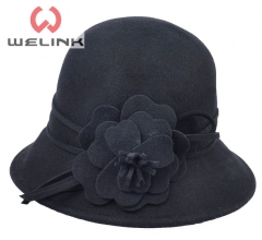 Custom design 100% wool felt bucket hat