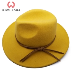 Custom color women ladies wide brim hats wool fedora felt Hats