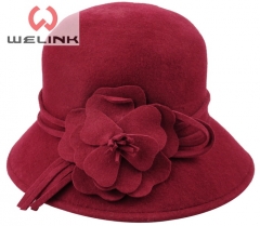 Custom design 100% wool felt bucket hat