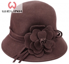 Custom design 100% wool felt bucket hat