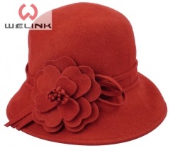 Custom design 100% wool felt bucket hat